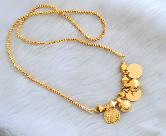 Gold tone Lakshmi coin bottu mangalyam dj-42066