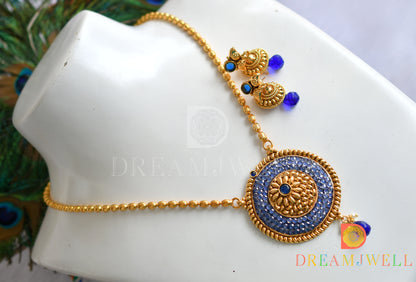 Antique Transparent Blue Necklace Set dj-01316