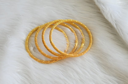 Gold tone set of 4 bangles(2.8) dj-39284