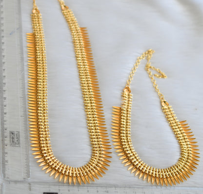 Gold tone mulla mottu Kerala style haar with necklace dj-40820