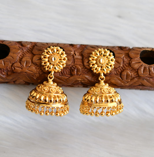 Gold tone Kerala style jhumkka dj-40830