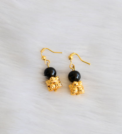 Handmade yellow-black beads necklace set dj-02519