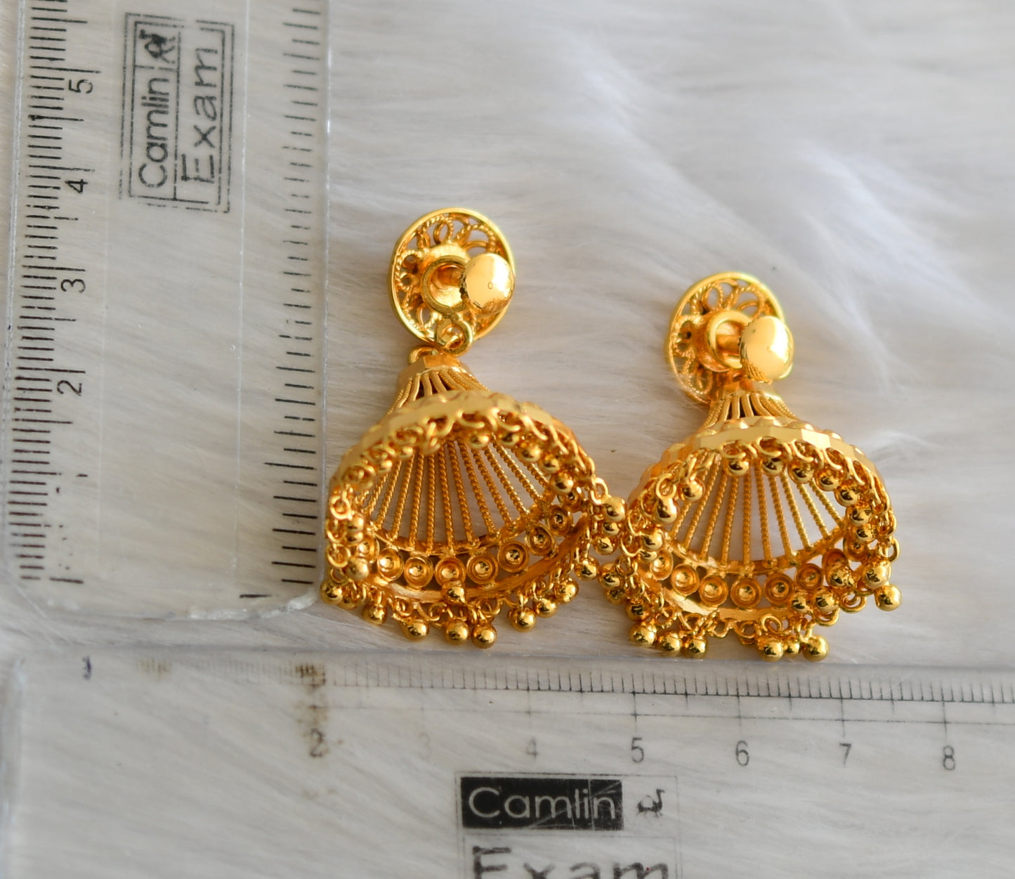 Gold tone Kerala style jhumkka dj-40838