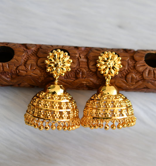 Gold tone Kerala style jhumkka dj-40839
