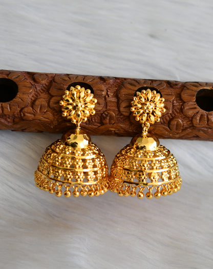 Gold tone Kerala style jhumkka dj-40839