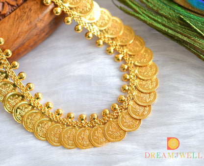 Gold tone Lakshmi coin necklace dj-37675