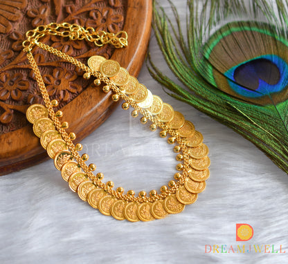 Gold tone Lakshmi coin necklace dj-37675