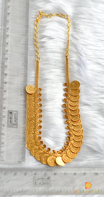 Gold tone Lakshmi coin necklace dj-37675