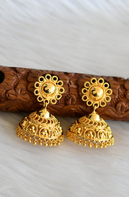 Gold tone Kerala style jhumkka dj-40854