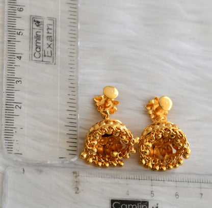 Gold tone Kerala style jhumkka dj-40853