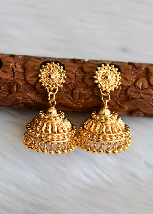 Gold tone Kerala style jhumkka dj-40850