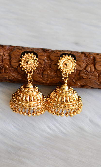 Gold tone Kerala style jhumkka dj-40850