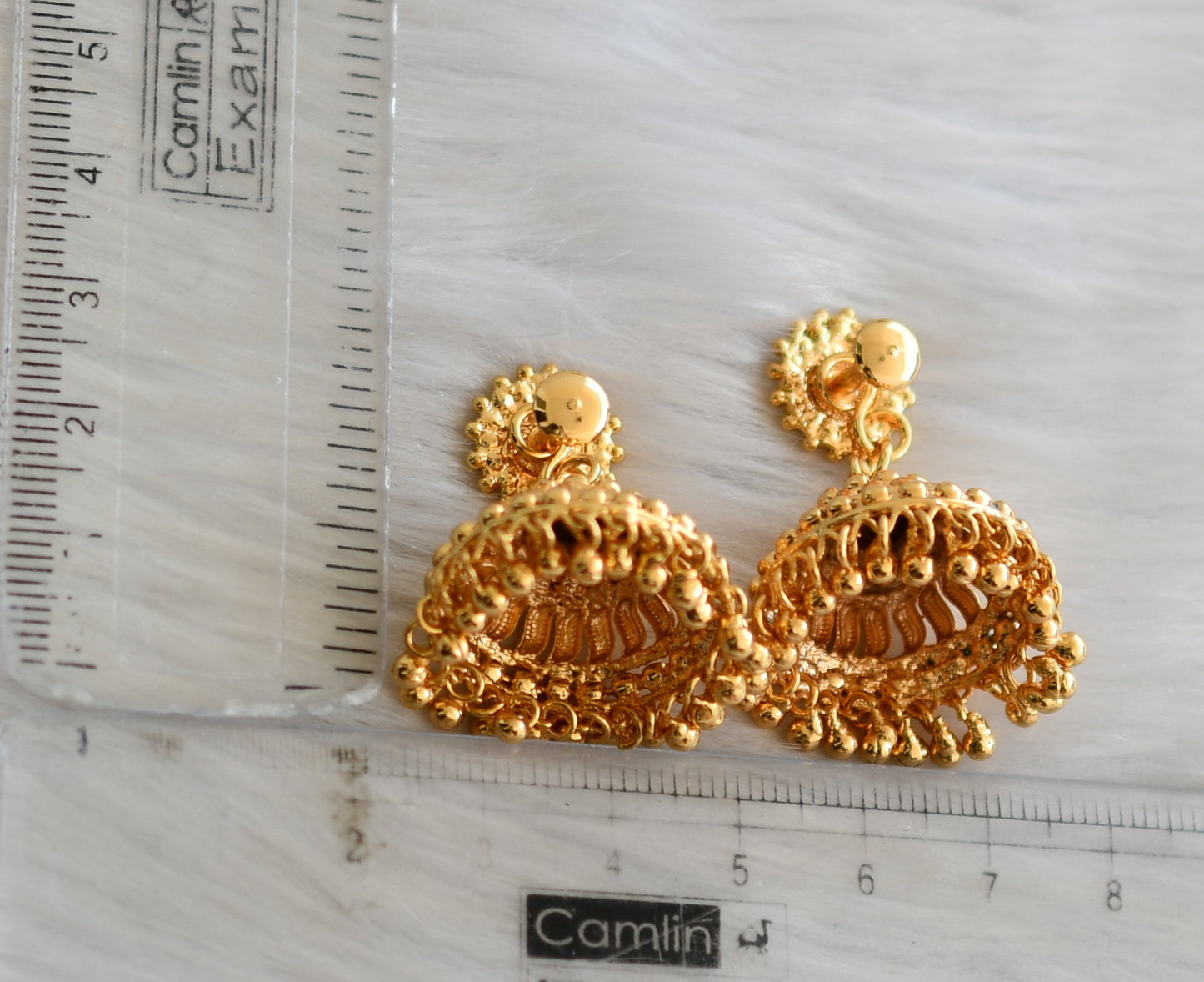 Gold tone Kerala style jhumkka dj-40850