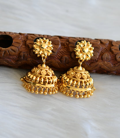 Gold tone Kerala style jhumkka dj-40857