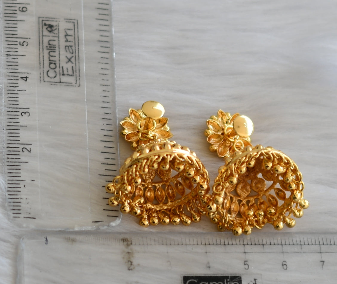 Gold tone Kerala style jhumkka dj-40857