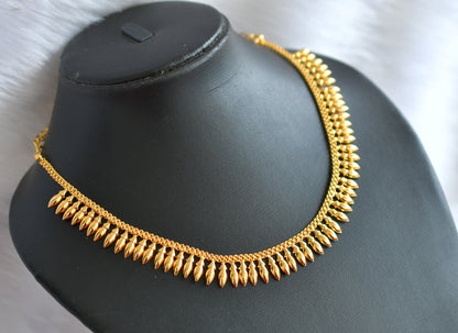 Gold tone pichi mottu kerala style necklace dj-33957