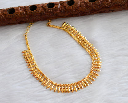 Gold tone pichi mottu kerala style necklace dj-33957