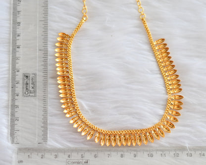 Gold tone pichi mottu kerala style necklace dj-33957