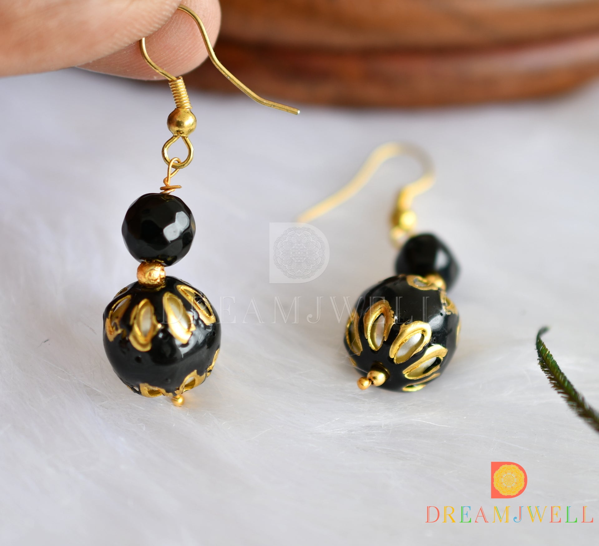 Antique black hook earrings dj-38491 – dreamjwell
