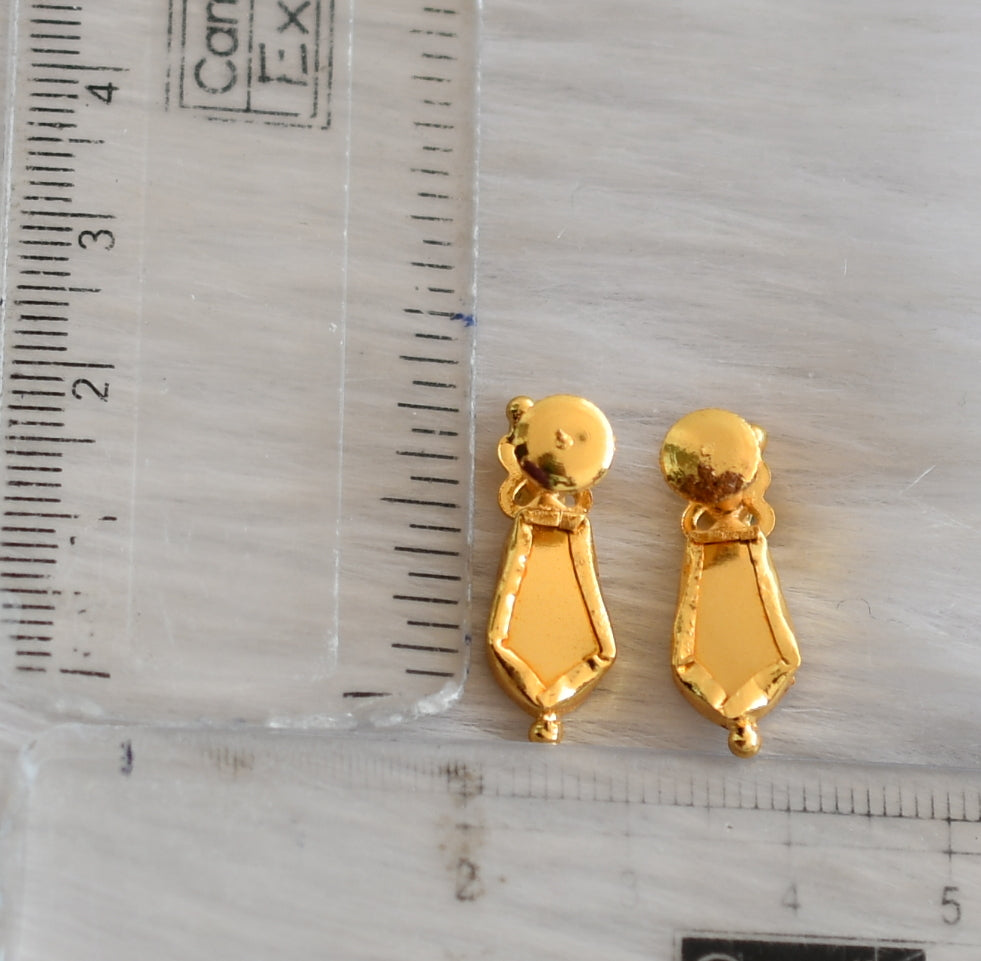 22Kt Plain Gold Earrings/Studs (3.080 Grams) | Mohan Jewellery