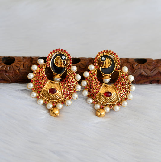 Antique gold tone kemp peacock bali earrings dj-16656