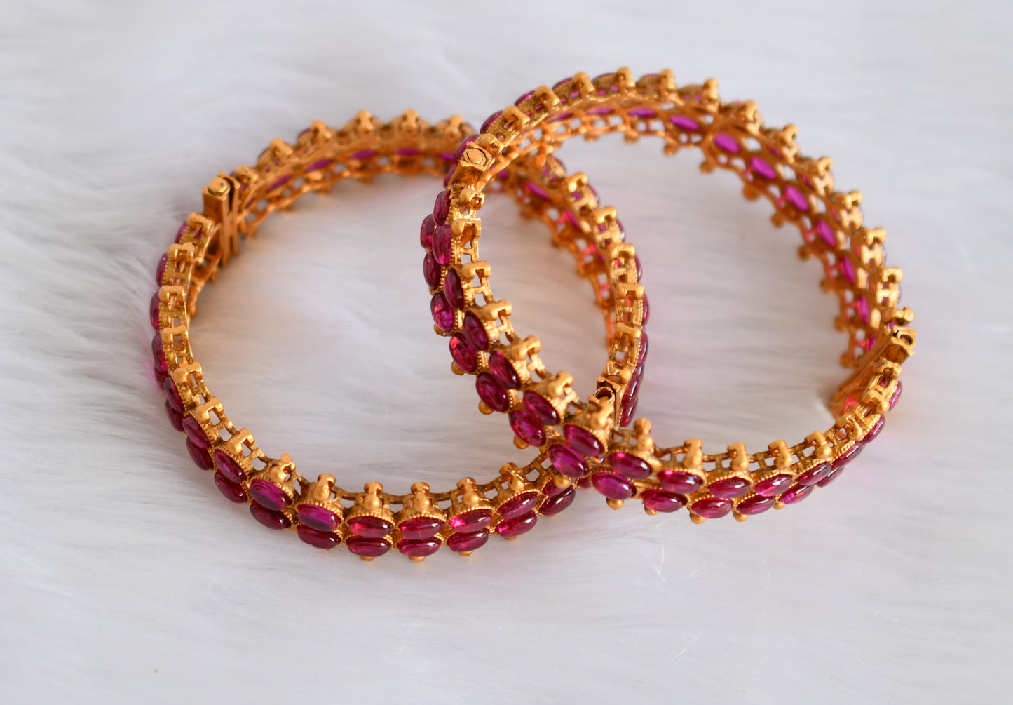 Matte finish kemp screw type bangles(2.4) dj-19821