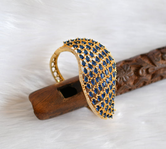 Gold tone cz blue bracelet dj-19776