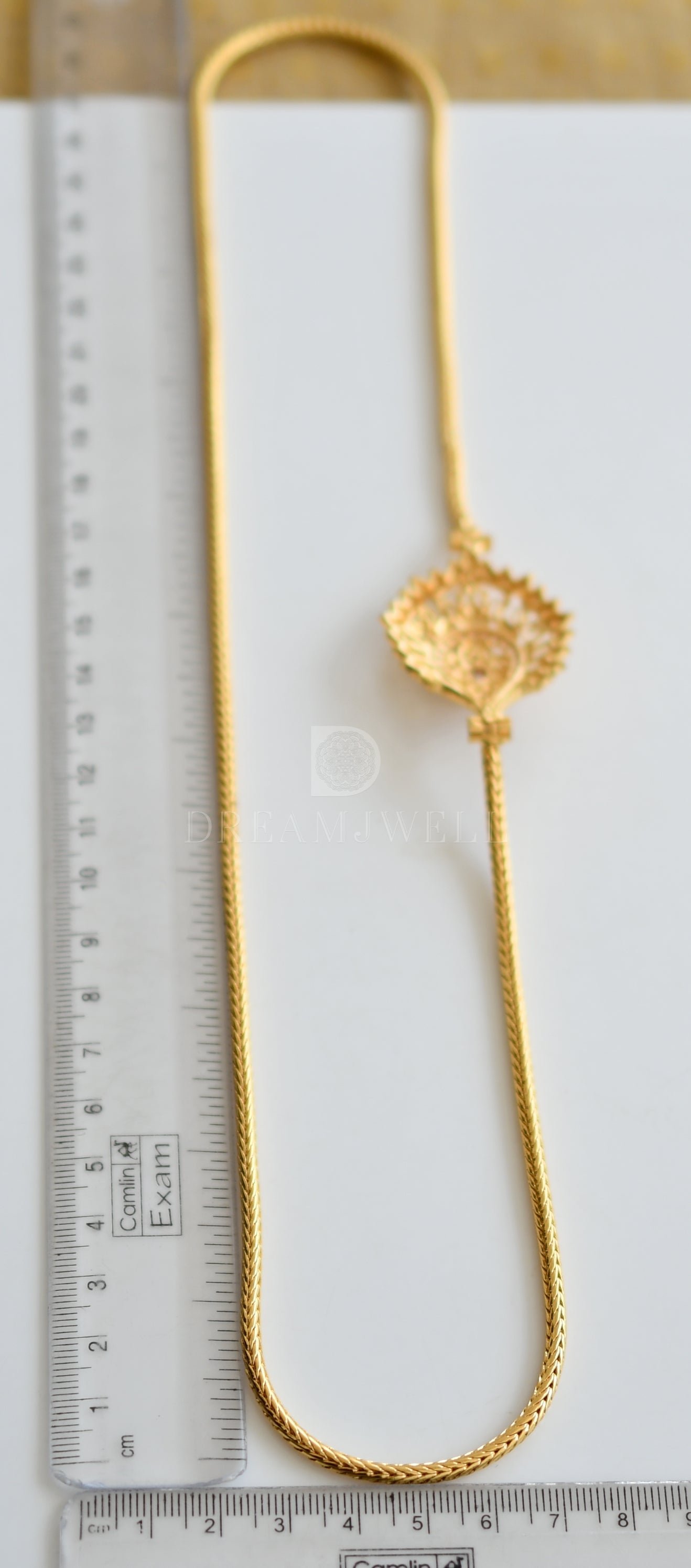 Gold Plated Cz White Designer Mugappu Chain dj-23229