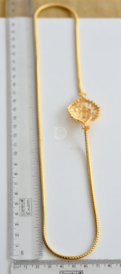 Gold Plated Cz White Designer Mugappu Chain dj-23229