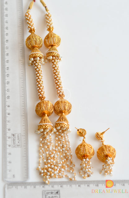 Antique designer pearl necklace set dj-06777