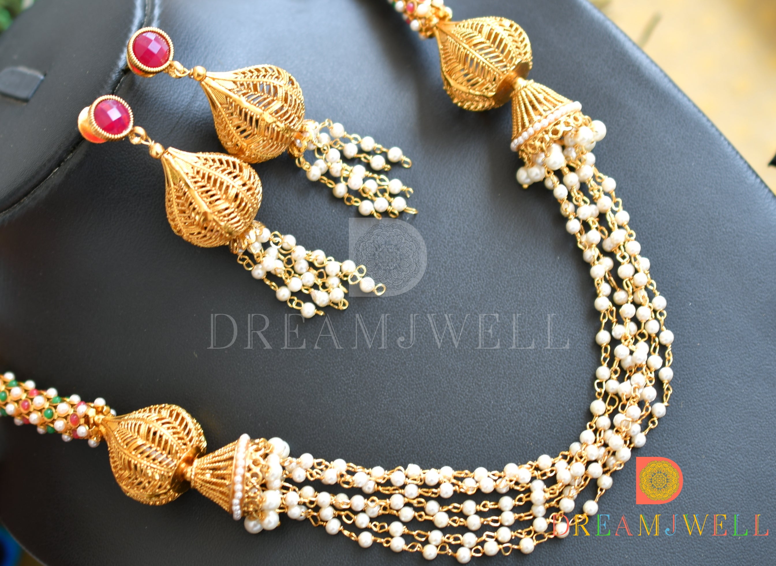 Multicolor pearl necklaces - Hyderabad Jewels And Pearls - 4118132