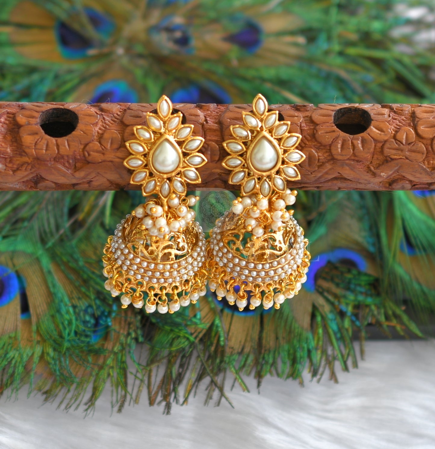 Antique Pearl cluster Jhumkka -dj12822