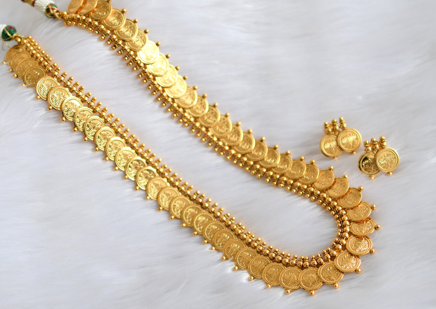 Gold tone Lotus coin haar set dj-15279