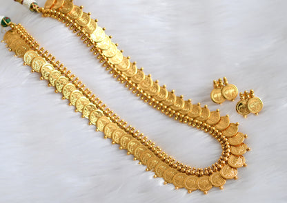 Gold tone Lotus coin haar set dj-15279