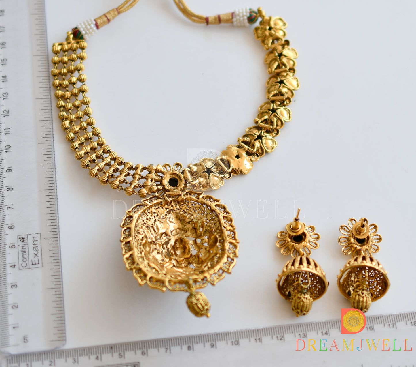 Divine Antique Black Lakshmi Necklace Set dj-05414