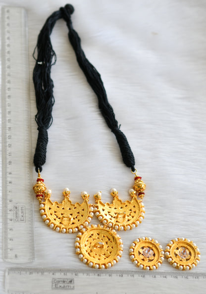 Gold tone handmade sun-moon kemp necklace set dj-06203