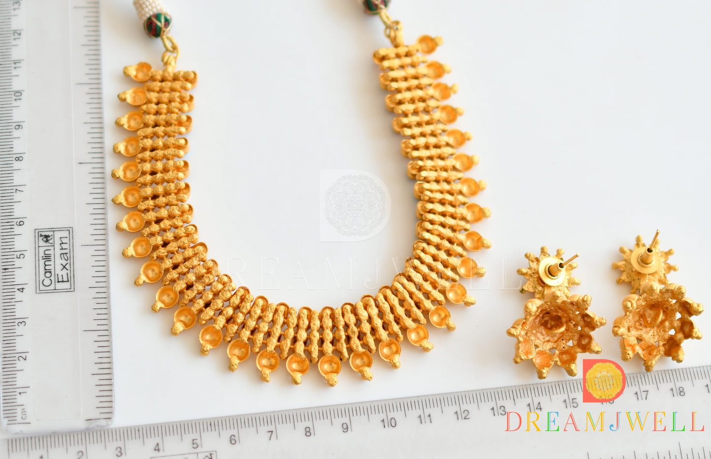 Beautiful Matte Finish Multi Colour Necklace Set dj-05384