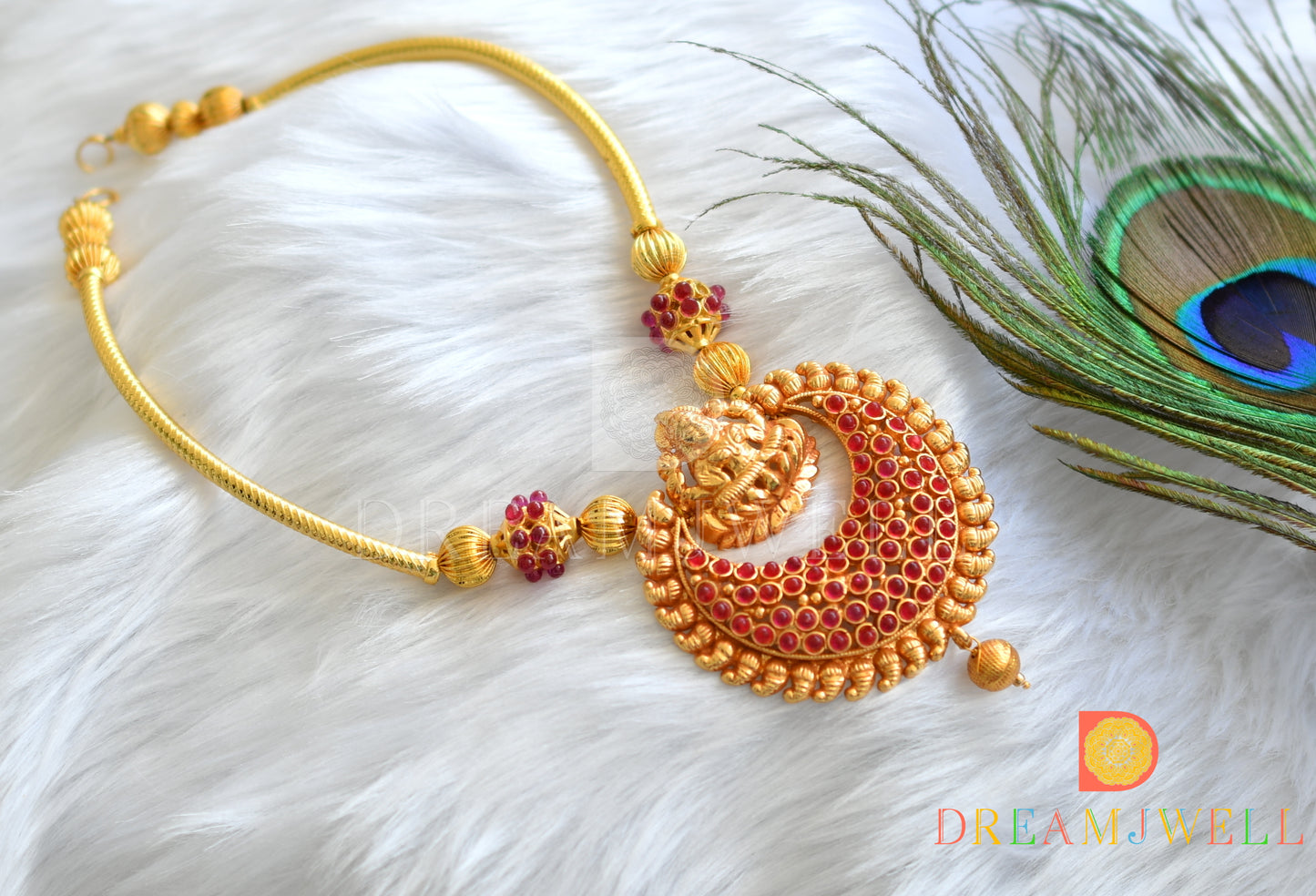 Antique Lakshmi kemp necklace dj-29300