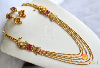 Antique pink mango mugappu short haar set dj-01844