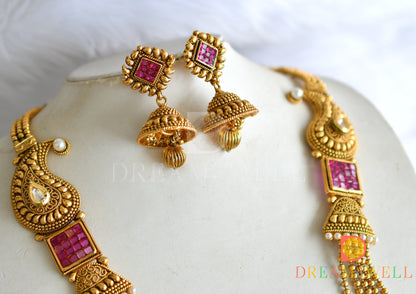 Antique pink mango mugappu short haar set dj-01844