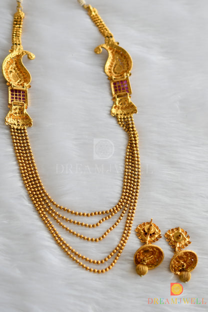 Antique pink mango mugappu short haar set dj-01844