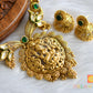 Antique green Lakshmi kundan necklace set dj-01815