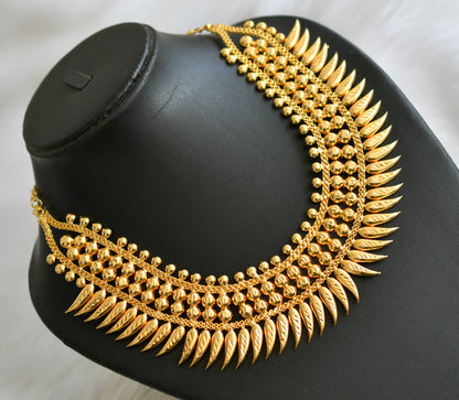 Gold tone Kerala style mulla mottu designer necklace dj-34833