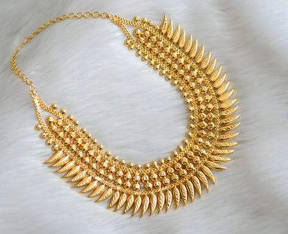 Gold tone Kerala style mulla mottu designer necklace dj-34833