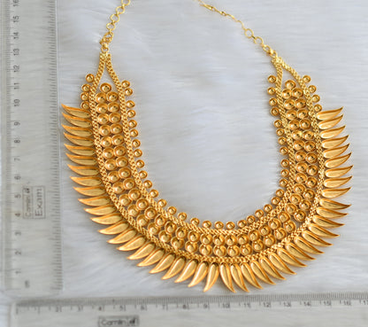 Gold tone Kerala style mulla mottu designer necklace dj-34833