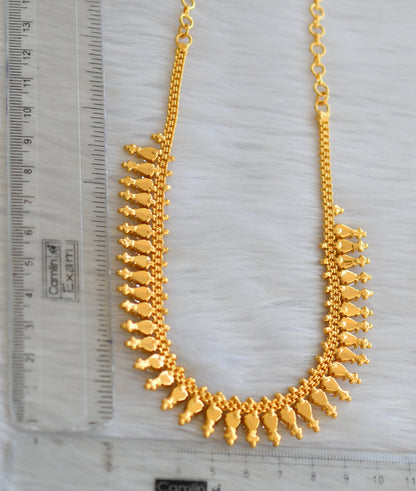 Gold tone white stone necklace dj-40874