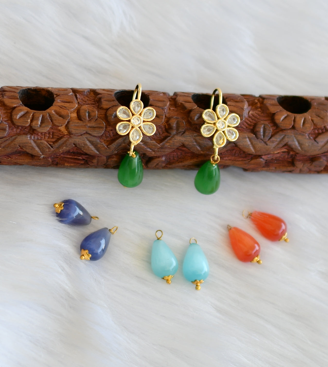 Changeable earrings store in gold