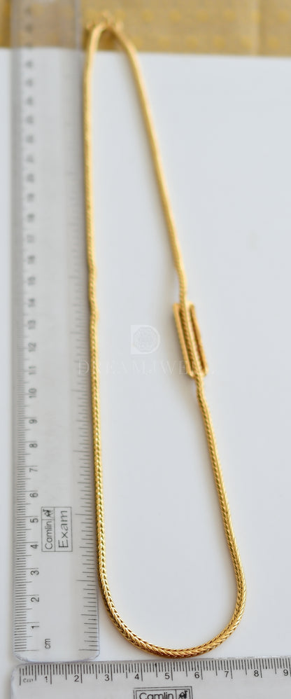 Gold tone Cz Multi Color Mugappu Chain dj-23209