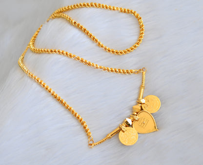 Gold tone heart Shiva-Lakshmi coin mangalyam dj-39968