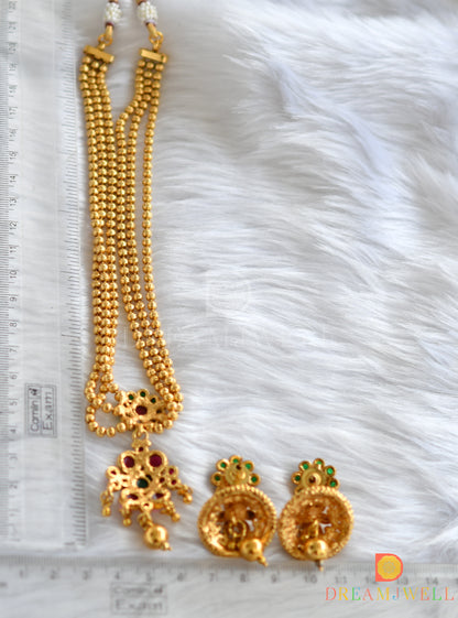 Antique multi layer green-kemp necklace set dj-26631